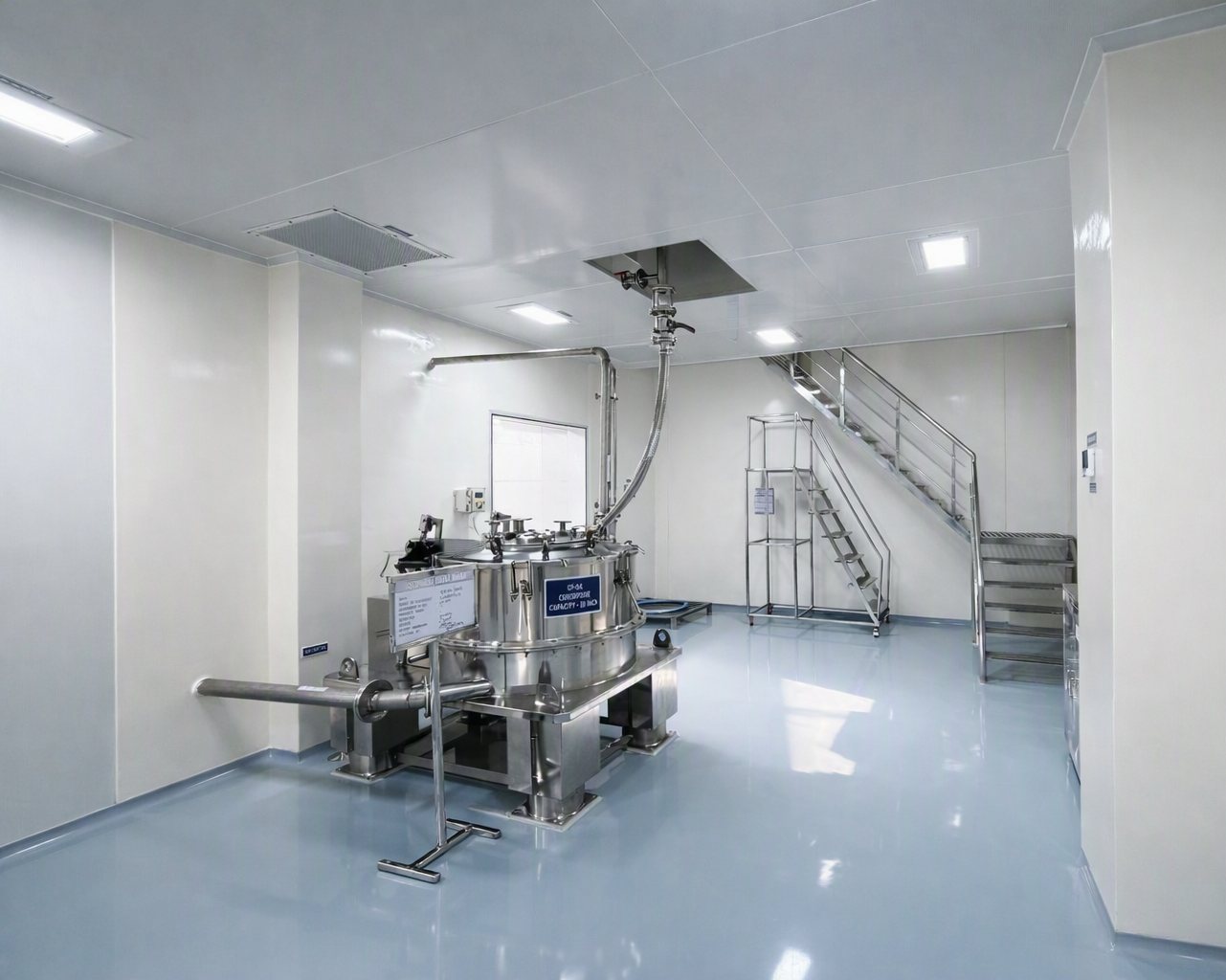 Centrifuge installed in a Laksh Finechem production block